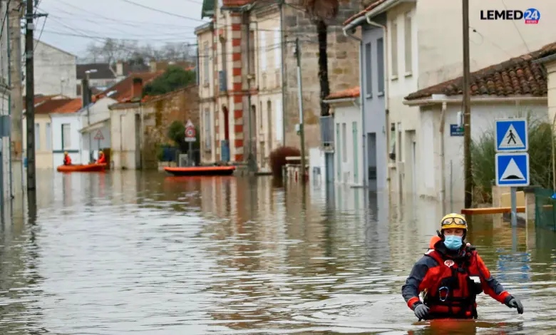أمطار غير مسبوقة تشل إقليم أود جنوب فرنسا وتقطع الكهرباء عن مئات الأسر